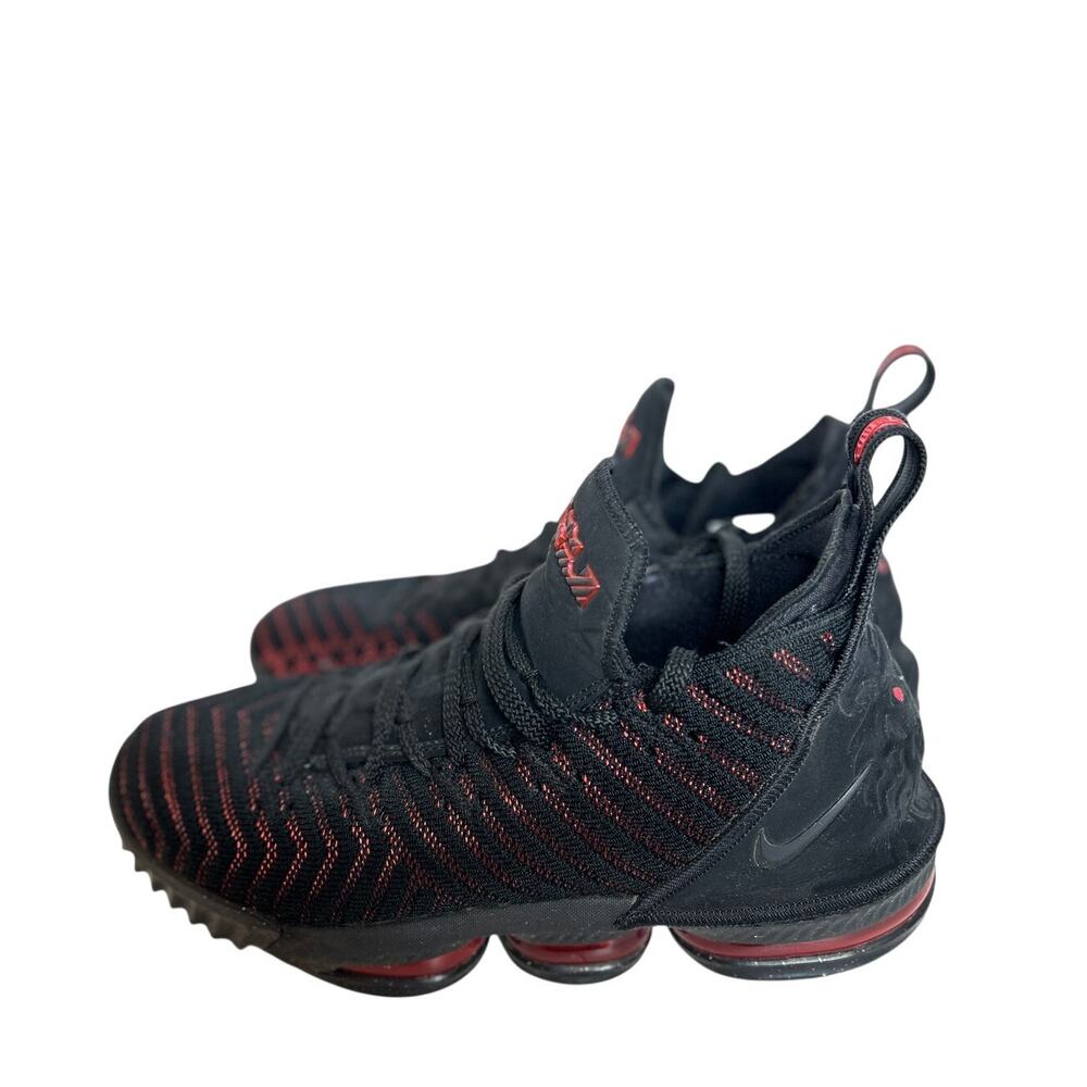 Nike‎ LeBron 16 Fresh Bred 2018 Black & University Red AO2588-00 Sz 9.5